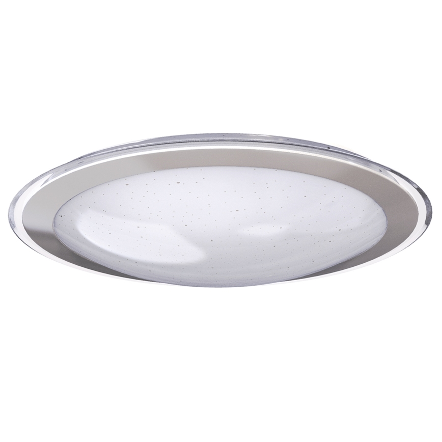 Aigostar - Lámpara de techo LED regulable LED/30W/230V 2700-6500K diámetro 42,9 cm cromo + control remoto
