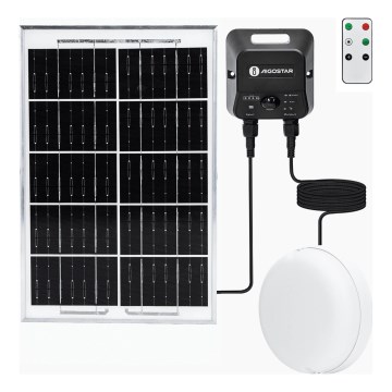 Aigostar - Lámpara de techo solar con sensor LED/70W/3,7V 6000 mAh IP65 + mando a distancia