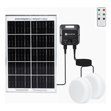 Aigostar - Lámpara de techo solar LED con sensor 2xLED/35W/3,7V 6000 mAh IP65 + control remoto