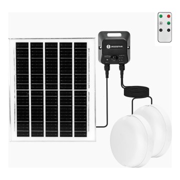 Aigostar - Lámpara de techo solar LED con sensor 2xLED/70W/3,7V 12000 mAh IP65 + mando a distancia