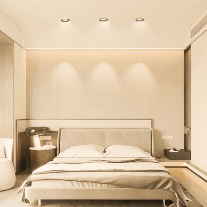Aigostar - Lámpara empotrable de baño LED LED/4,8W/230V 3000K negro IP65