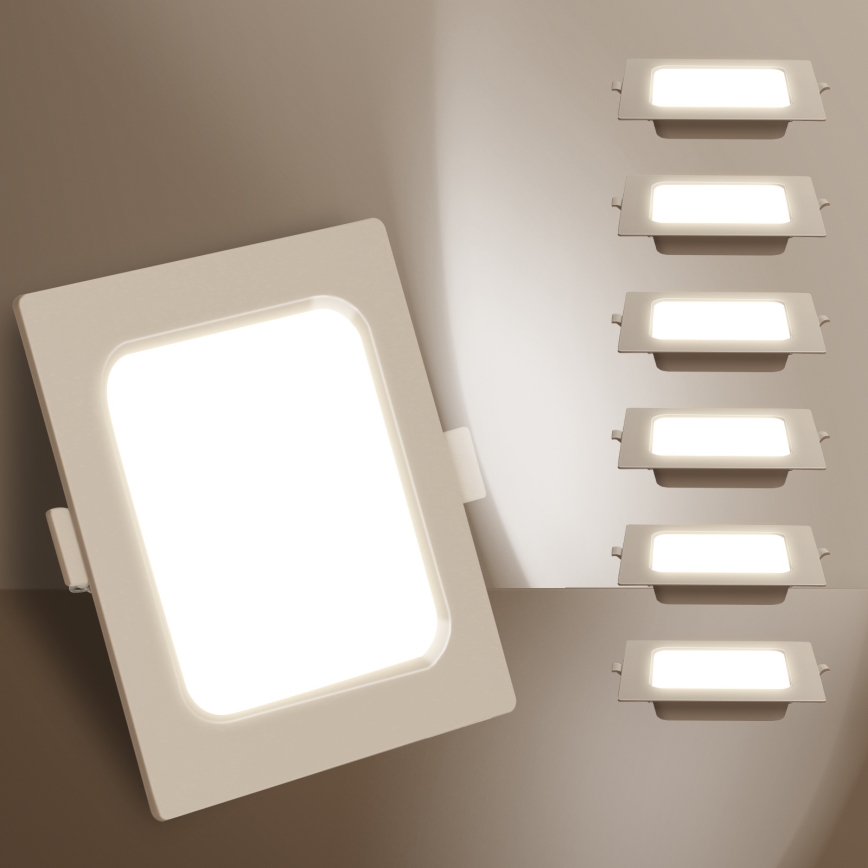 Aigostar - Lámpara empotrable LED/6W/230V 4000K 12x12 cm blanca