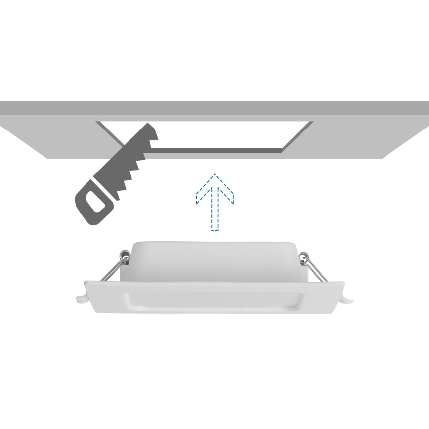 Aigostar - Lámpara empotrable LED/6W/230V 6500K 12x12 cm blanca