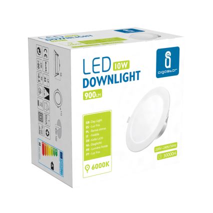 Aigostar - Lámpara empotrable de baño LED LED/10W/230V 6000K IP44 diá. 11,5 cm blanco