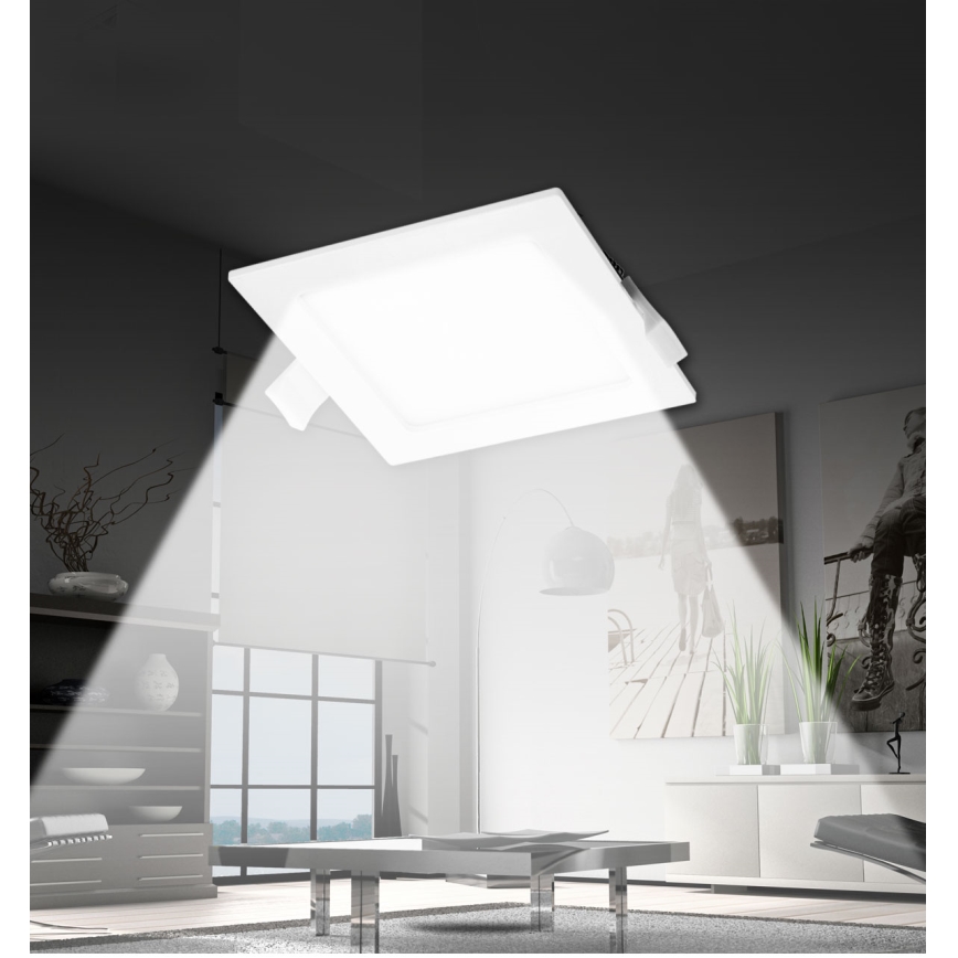 Aigostar - Lámpara empotrable LED LED/16W/230V 16,5x16,5 cm 4000K blanco