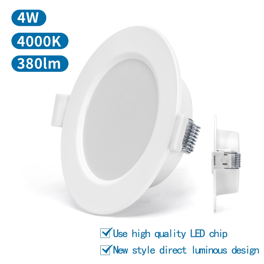 Aigostar - Lámpara empotrable LED LED/4W/230V 4000K diá. 9,8 cm blanco