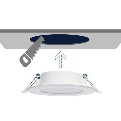 Aigostar - Lámpara empotrable LED LED/4W/230V 4000K diá. 9,8 cm blanco