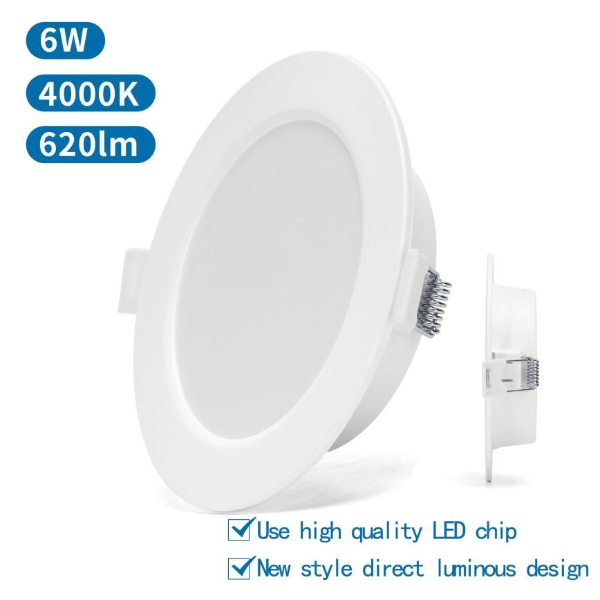 Aigostar - Lámpara empotrable LED LED/6W/230V 4000K diá. 11,8 cm blanco
