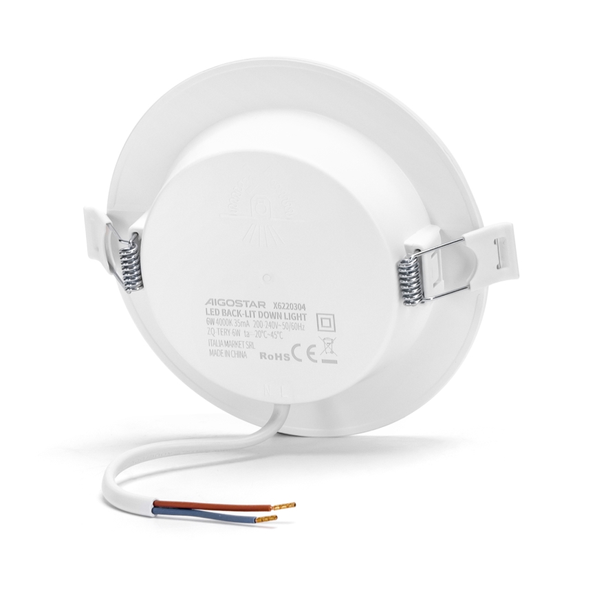 Aigostar - Lámpara empotrable LED LED/6W/230V 4000K diá. 11,8 cm blanco
