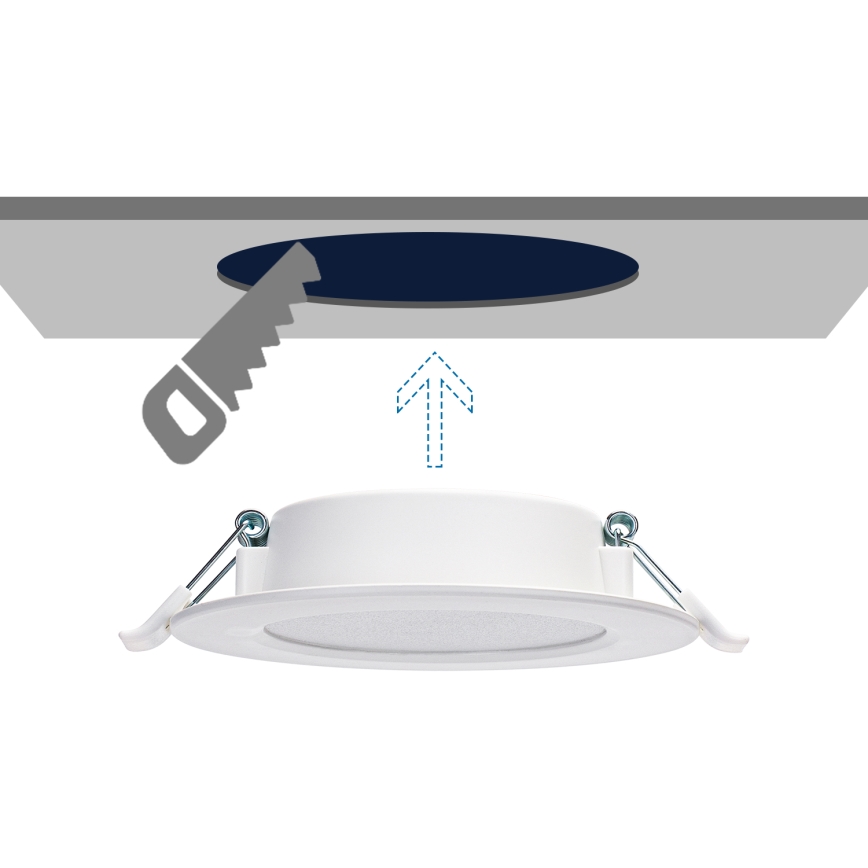 Aigostar - Lámpara empotrable LED LED/6W/230V 4000K diá. 11,8 cm blanco