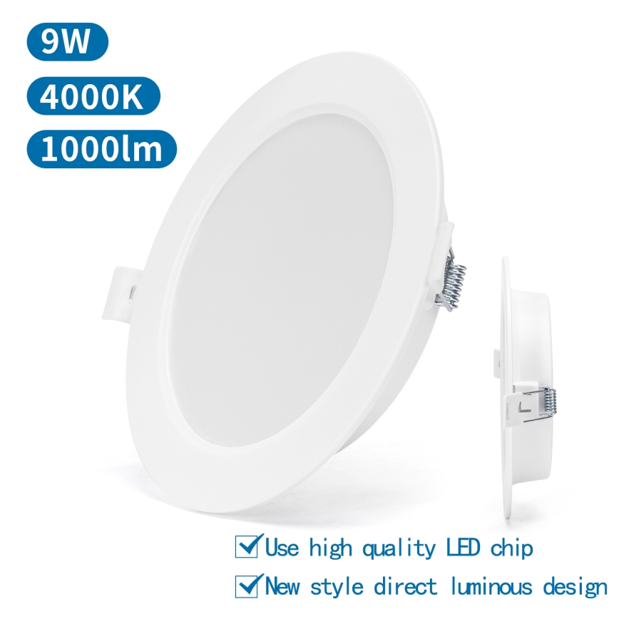Aigostar - Lámpara empotrable LED LED/9W/230V 4000K diá. 14,5 cm blanco