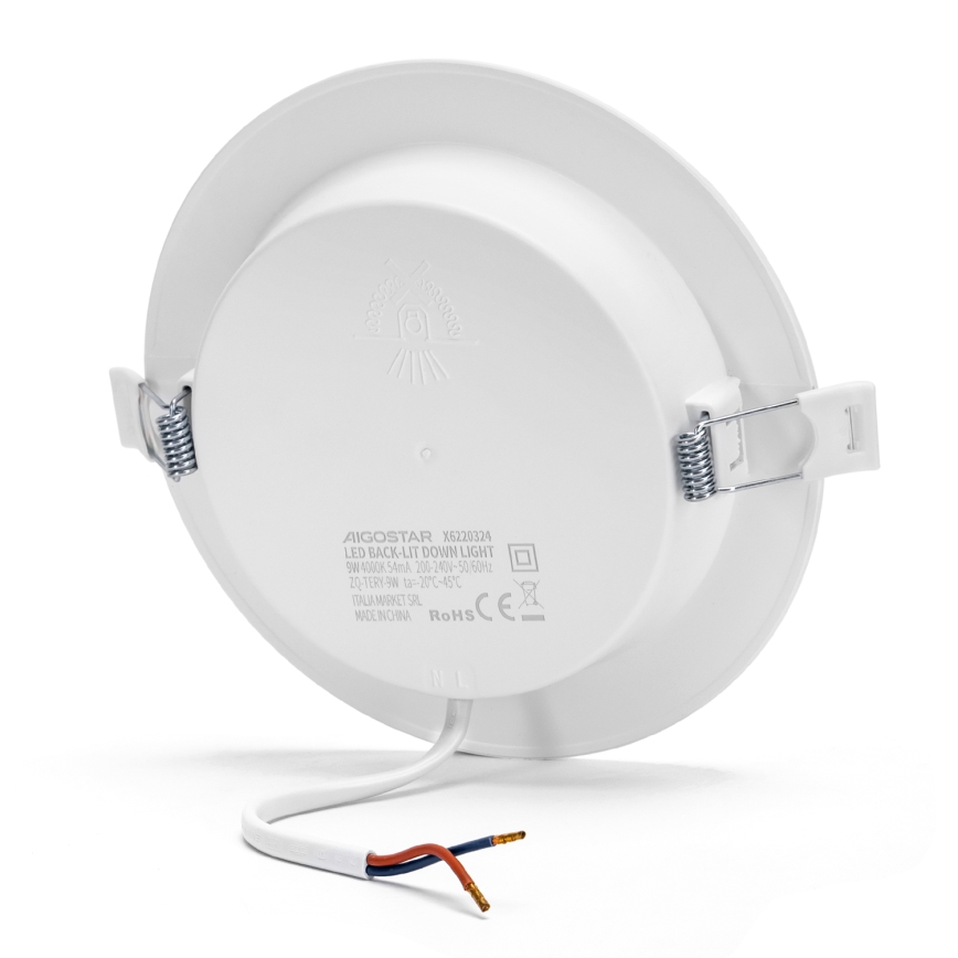Aigostar - Lámpara empotrable LED LED/9W/230V 4000K diá. 14,5 cm blanco