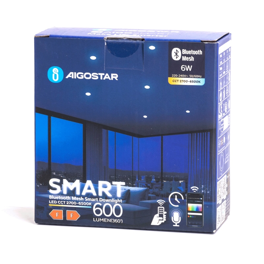 Aigostar - Lámpara empotrable LED regulable de exterior MESH LED/6W/230V 2700-6500K IP44 blanco