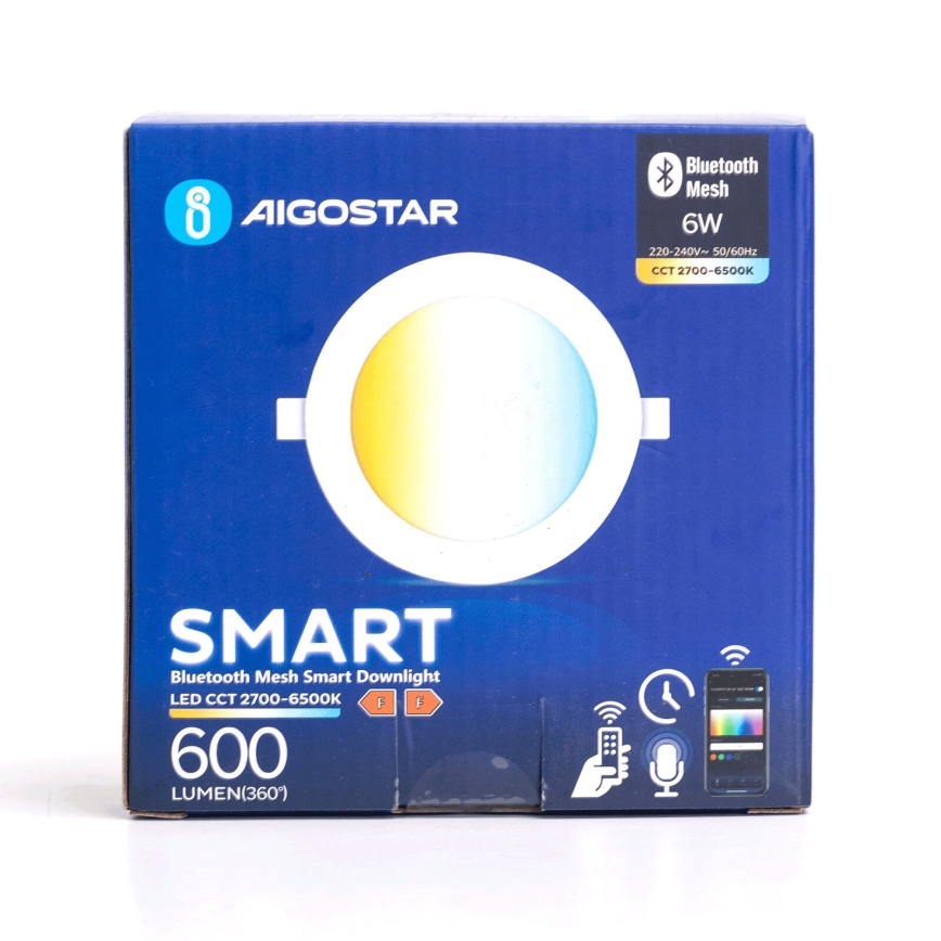 Aigostar - Lámpara empotrable LED regulable de exterior MESH LED/6W/230V 2700-6500K IP44 blanco