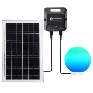 Aigostar - Lámpara exterior LED RGB regulable MESH LED/35W/3,7V 4000mAh 2700-6500K IP65 diámetro 30 cm