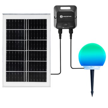 Aigostar - Lámpara exterior LED RGBW regulable MESH LED/20W/3,7V 4000mAh 2700-6500K IP65 Ø 15 cm + control remoto