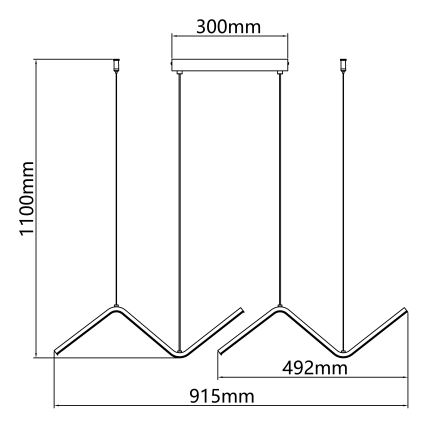 Aigostar - Lámpara LED colgante LED/23W/230V 2700K