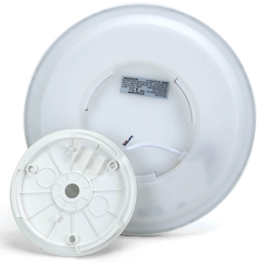 Aigostar - Lámpara de techo LED RGBW regulable MESH LED/24W/230V 3000-6500K blanca + mando a distancia