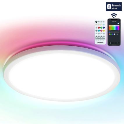 Aigostar - Lámpara de techo LED RGBW regulable MESH LED/36W/230V 3000-6500K blanca + mando a distancia