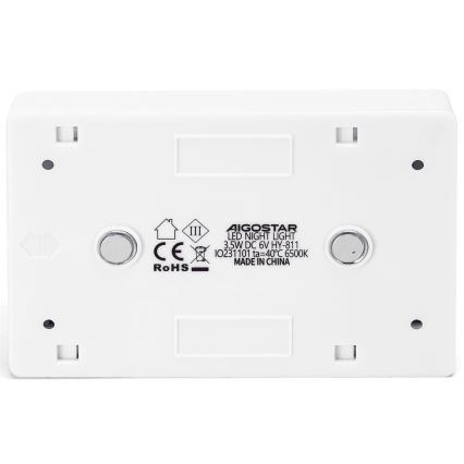 Aigostar - Lámpara nocturna portátil LED, 4x AAA, 6500K