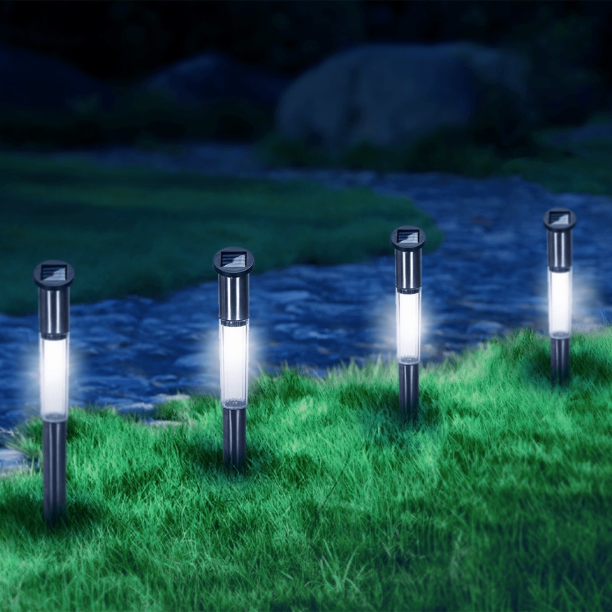 Aigostar - Lámpara solar LED LED/0,012W/1,2V 100 mAh 6500K IP44 55 cm