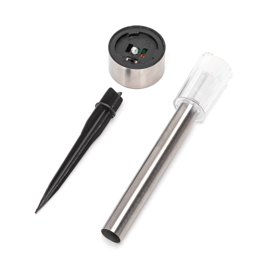 Aigostar - Lámpara solar LED/2V IP44 40 mAh cromo mate