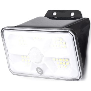 Aigostar - Lámpara solar LED con sensor 3,7V 6500K 500 mAh IP65 negra