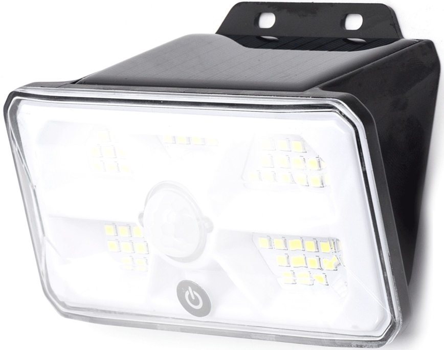 Aigostar - Lámpara solar LED con sensor 3,7V 6500K 500 mAh IP65 negra