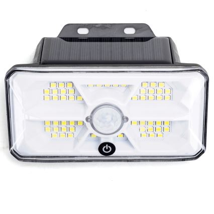 Aigostar - Lámpara solar LED con sensor 3,7V 6500K 500 mAh IP65 negra