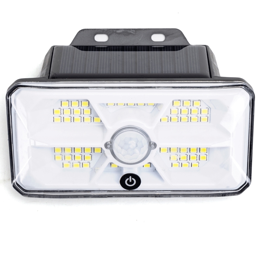 Aigostar - Lámpara solar LED con sensor 3,7V 6500K 500 mAh IP65 negra
