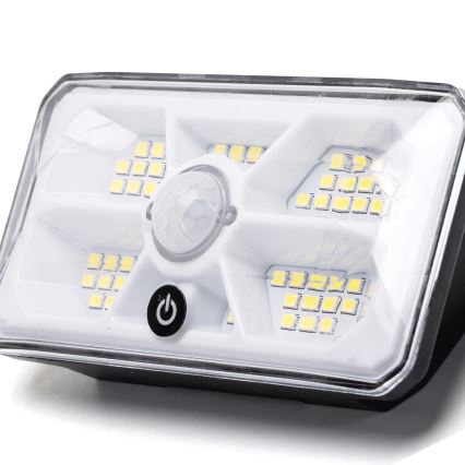 Aigostar - Lámpara solar LED con sensor 3,7V 6500K 500 mAh IP65 negra