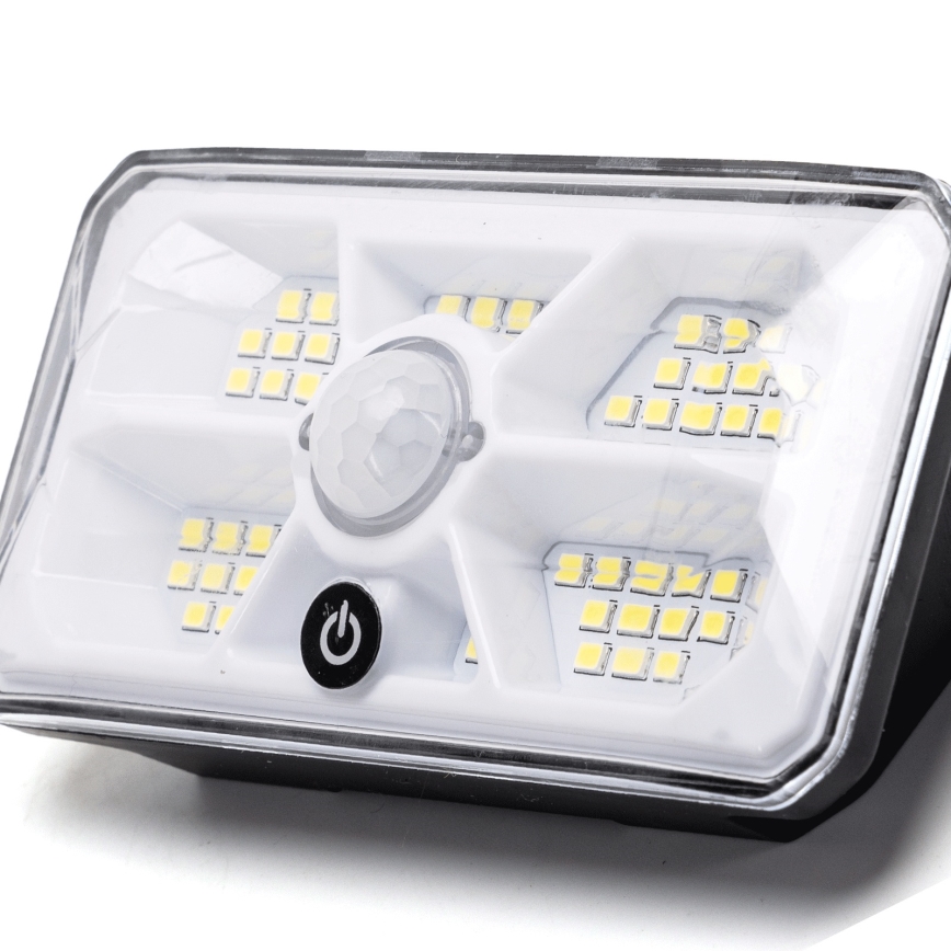 Aigostar - Lámpara solar LED con sensor 3,7V 6500K 500 mAh IP65 negra