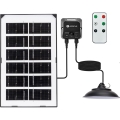 Aigostar - Lámpara solar LED con sensor, 35W/12V, 3000 mAh, 6500K, diámetro 15 cm, con control remoto