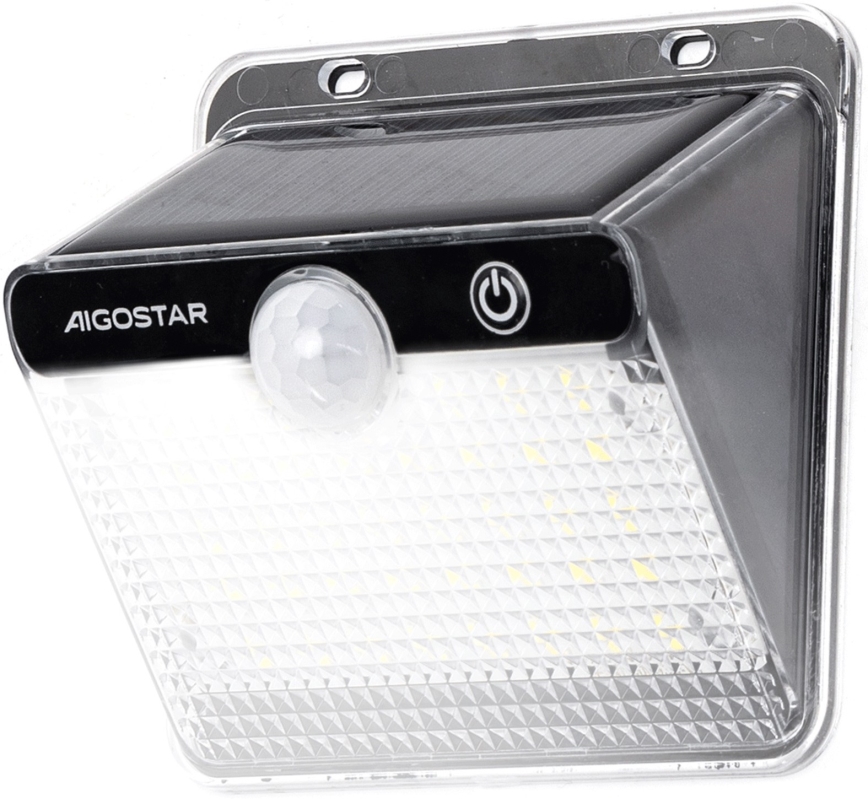 Aigostar - Lámpara Solar LED con sensor LED/3,7V 6500K 1200 mAh IP65 negra
