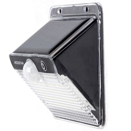 Aigostar - Lámpara Solar LED con sensor LED/3,7V 6500K 1200 mAh IP65 negra