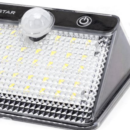 Aigostar - Lámpara Solar LED con sensor LED/3,7V 6500K 1200 mAh IP65 negra