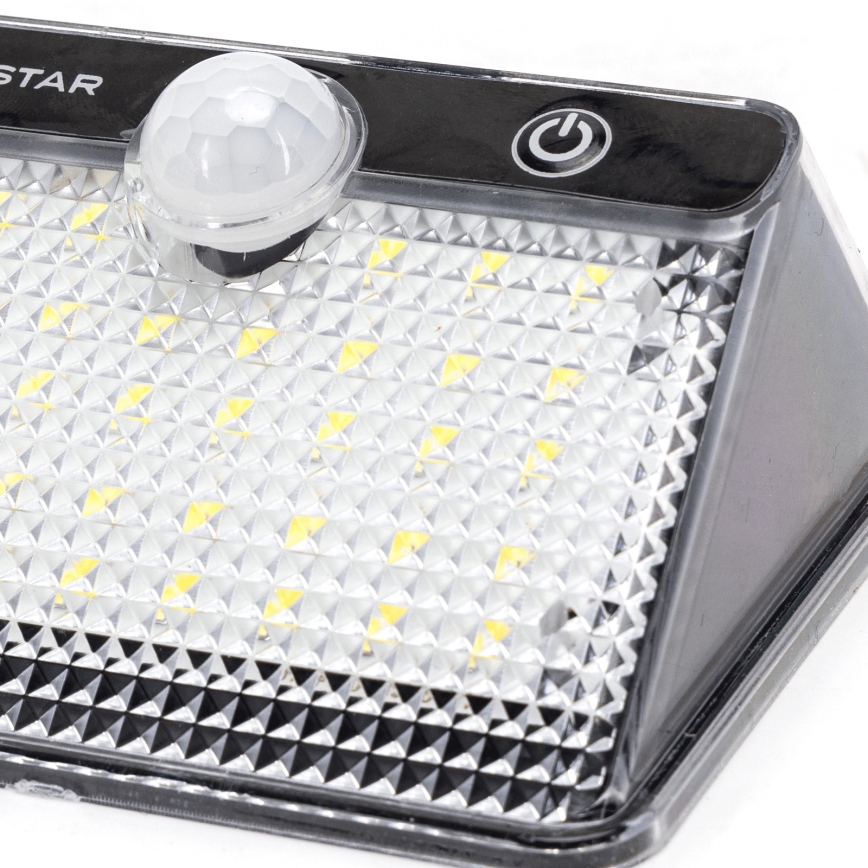 Aigostar - Lámpara Solar LED con sensor LED/3,7V 6500K 1200 mAh IP65 negra