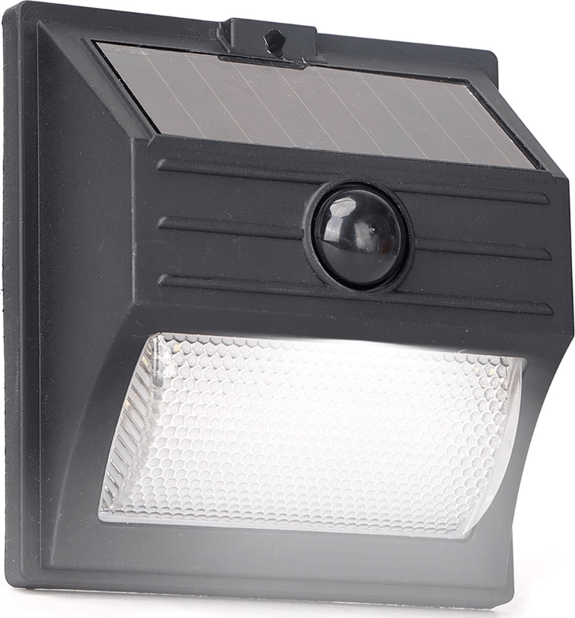 Aigostar - Lámpara solar LED con sensor LED/3,7V 6500K 500 mAh IP65 negro