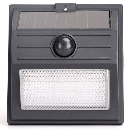 Aigostar - Lámpara solar LED con sensor LED/3,7V 6500K 500 mAh IP65 negro