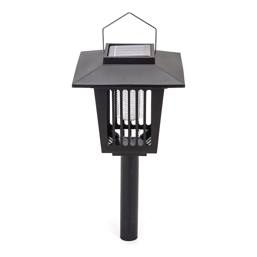 Aigostar - Lámpara solar LED con una trampa para insectos LED/0,03W/1,2V 55,2cm negro 6500K 300 mAh IP44
