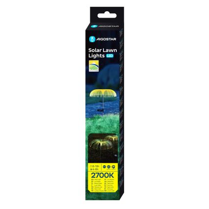 Aigostar - Lámpara solar LED decorativa LED/0,03W/1,2V 70cm 300 mAh 2700K IP44