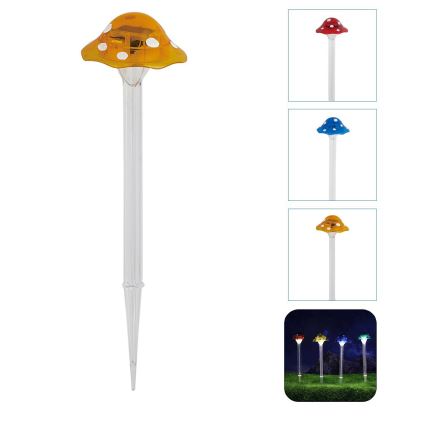 Aigostar - Lámpara solar LED LED/0,006W/1,2V 100 mAh 2700K IP44 amarillo
