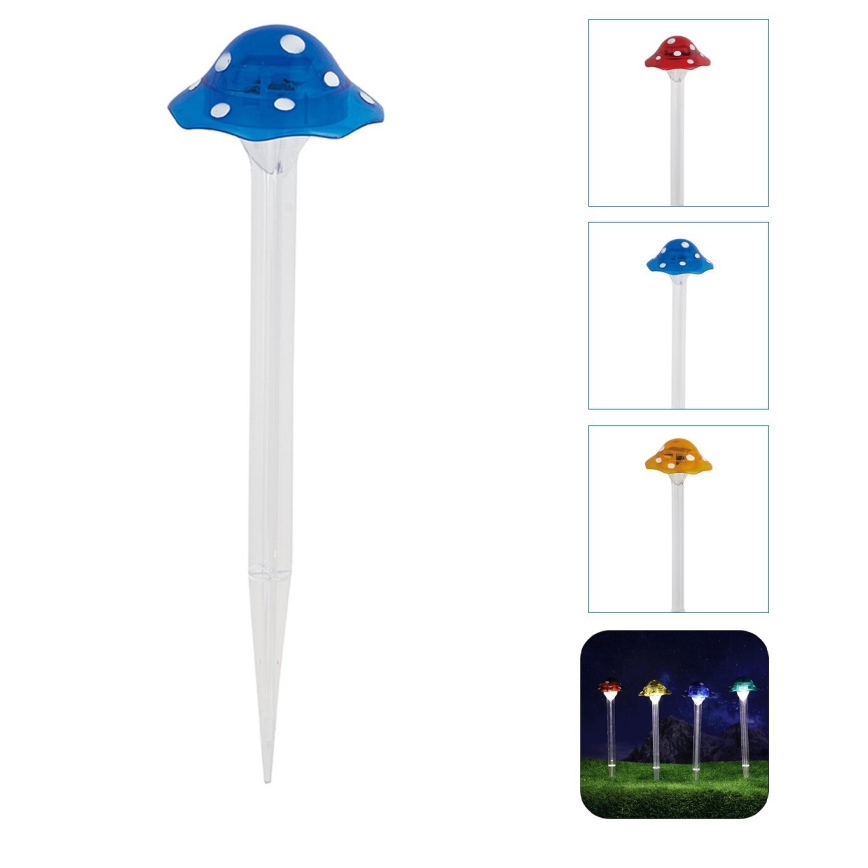 Aigostar - Lámpara solar LED LED/0,006W/1,2V 100 mAh 2700K IP44 azul