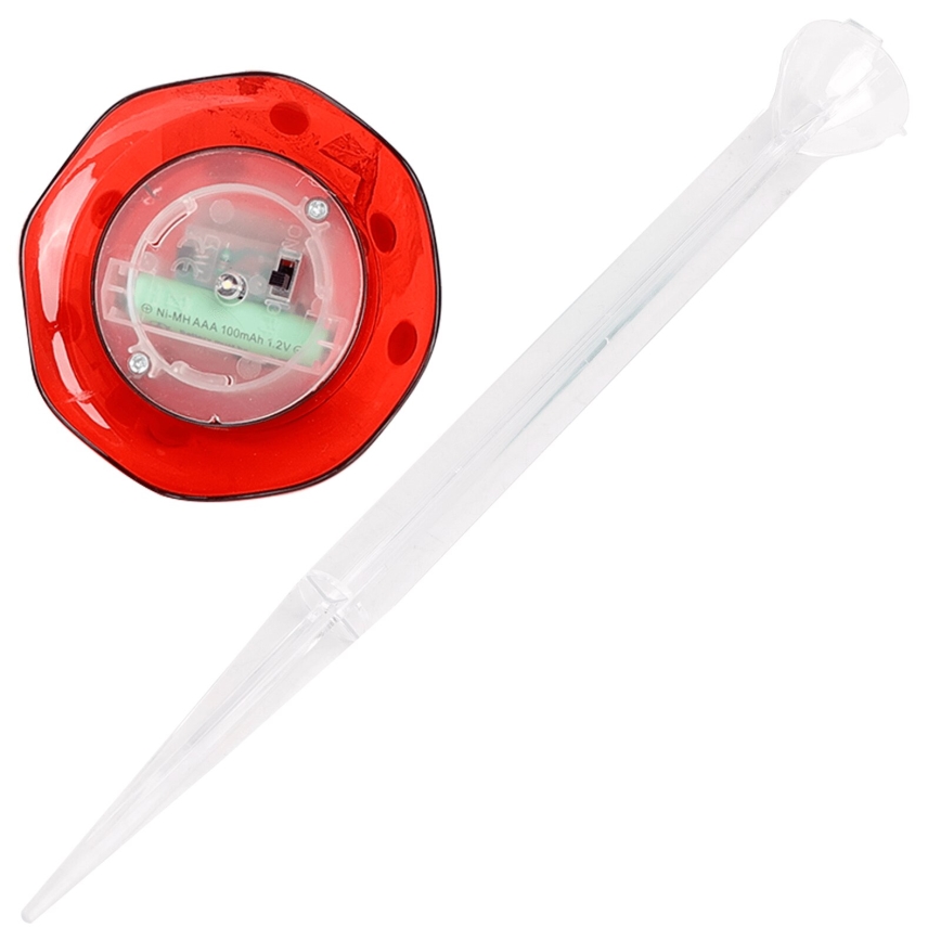 Aigostar - Lámpara solar LED LED/0,006W/1,2V 100 mAh 2700K IP44 rojo