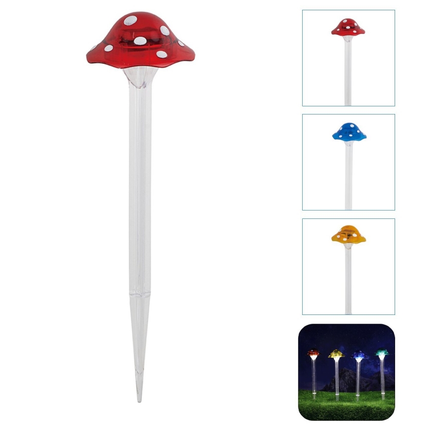 Aigostar - Lámpara solar LED LED/0,006W/1,2V 100 mAh 2700K IP44 rojo