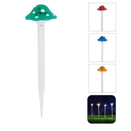 Aigostar - Lámpara solar LED LED/0,006W/1,2V 100 mAh 2700K IP44 Verde