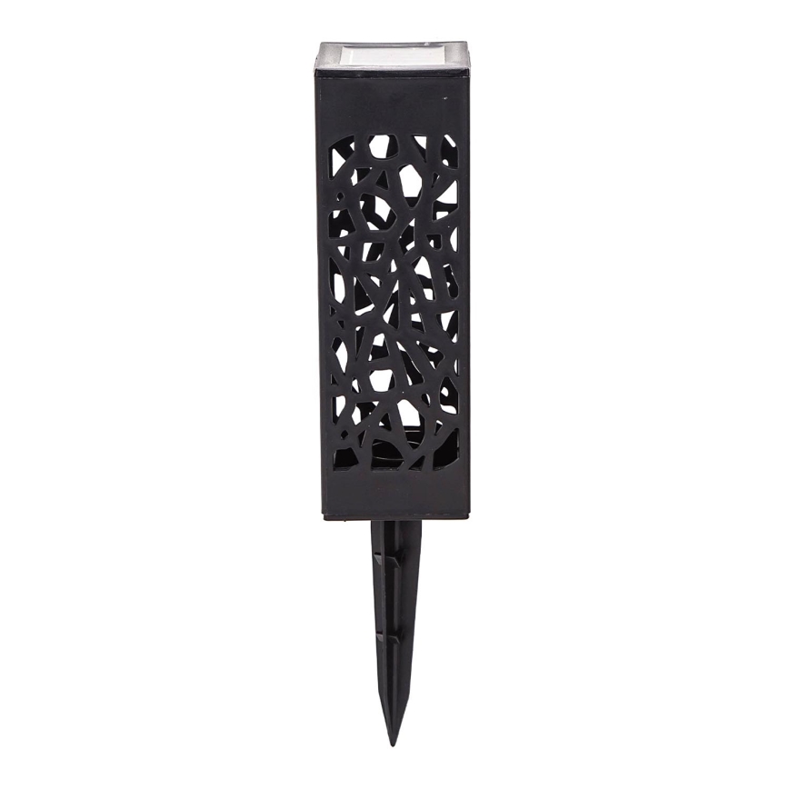 Aigostar - Lámpara solar LED LED/0,006W/1,2V 28,5cm negro 100 mAh 6500K  IP44