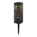 Aigostar - Lámpara solar LED LED/0,006W/1,2V 28,5cm negro 2700K IP44 100 mAh