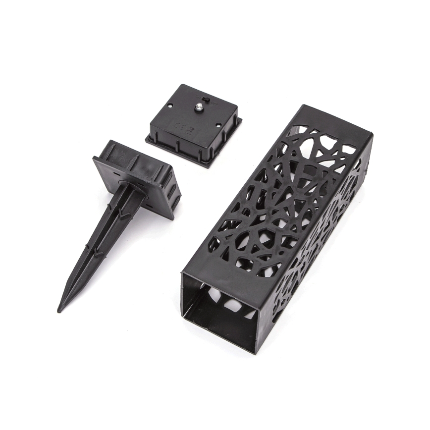 Aigostar - Lámpara solar LED LED/0,006W/1,2V 28,5cm negro 2700K IP44 100 mAh
