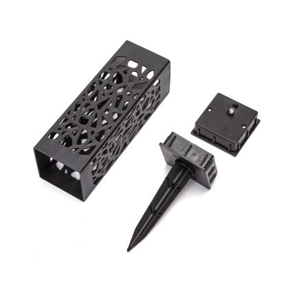 Aigostar - Lámpara solar LED LED/0,006W/1,2V 28,5cm negro 100 mAh 6500K  IP44
